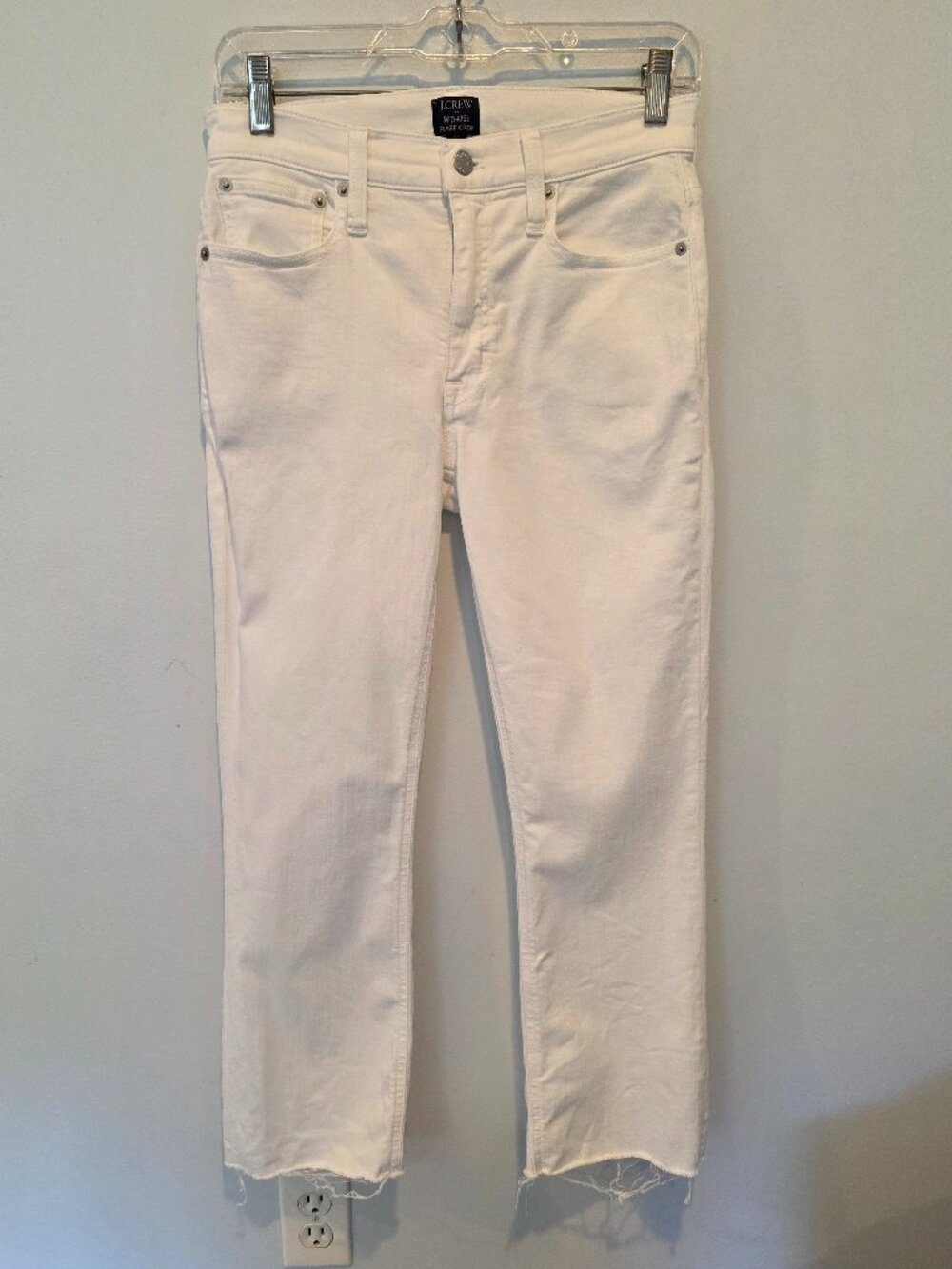 J. Crew Flare Crop White Jean, 27" waist, Like New